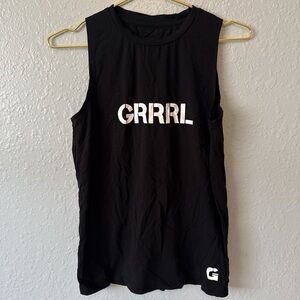 Black GRRRL Sleeveless Top